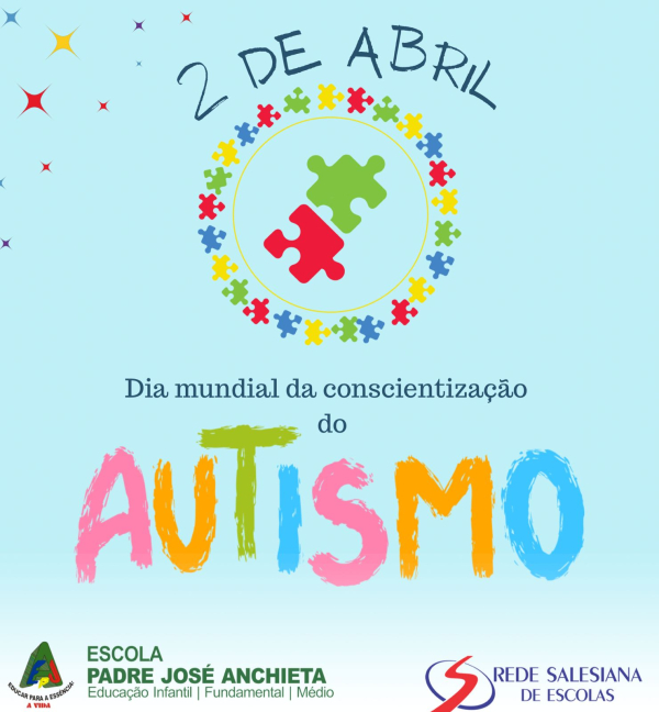 ❤️💙💛💚  2 de abril, dia mundial da conscientização do Autismo.❤️💙💛💚