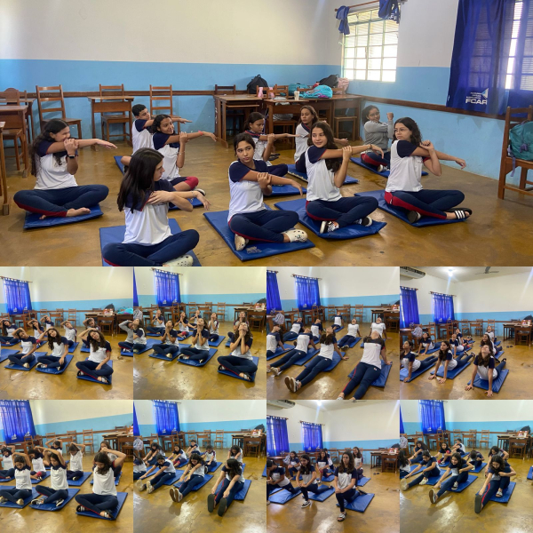 Exercícios de alongamento e flexibilidade.