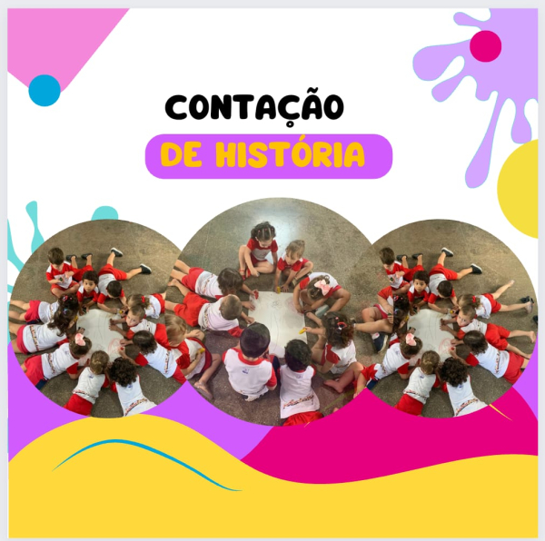 Contação de história no maternal I e II.